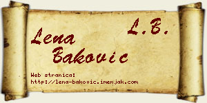 Lena Baković vizit kartica